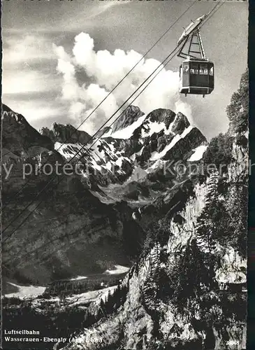 Wasserauen Luftseilbahn Ebenalp Seealpsee Meglisalp Gloggeren Kat. Schwende