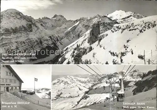 Ebenalp Luftseilbahn Wasserauen Ebenalp Seealpsee Meglisalp Altmann Saentis Kat. Ebenalp