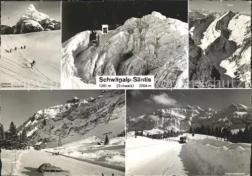 Schwaegalp Ssaentis Seilbahn Autos  Kat. Schwaegalp