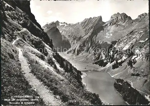 Seealpsee Schrennenweg Saentis Messmer Altenalp Kat. Schwende