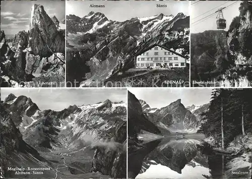 Ebenalp Seilbahn Seealpsee Meglisalp Altmann Lisengrat  Kat. Ebenalp