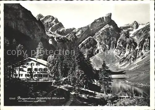 Seealpsee Berggasthaus mit Altmann Saentis Kat. Schwende