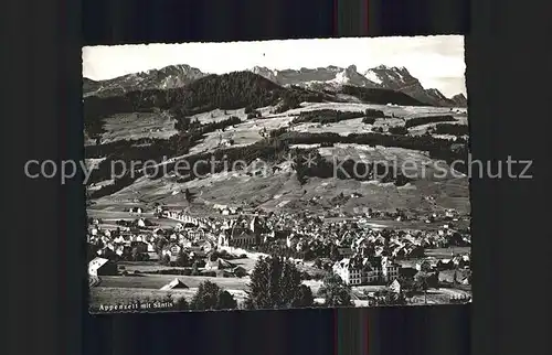 Appenzell IR mit Saentis Kat. Appenzell