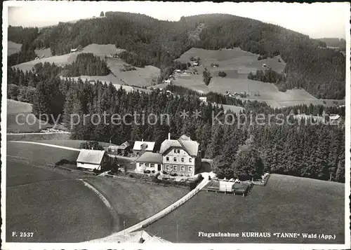 Wald AR Vorderland Fliegeraufnahme Kurhaus Tanne Kat. Wald