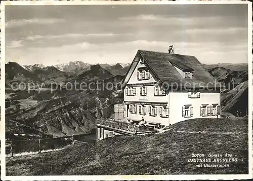 Kronberg Saentis Gasthaus Kronberg mit Glarneralpen Kat. Kronberg