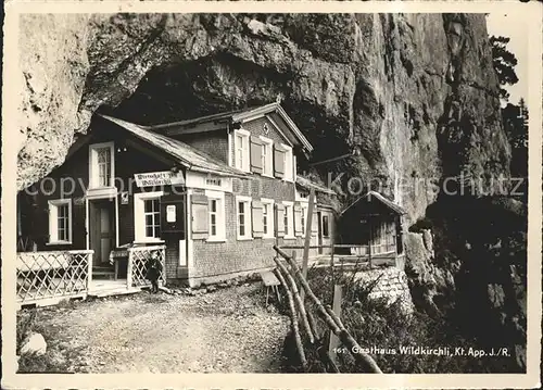 Aescher Wildkirchli Gasthaus Wildkirchli Kat. Weissbad