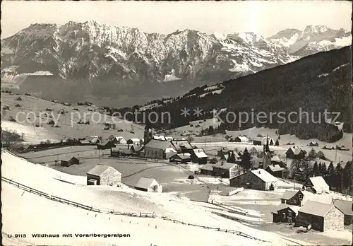 Wildhaus SG mit Vorarlbergalpen Kat. Wildhaus