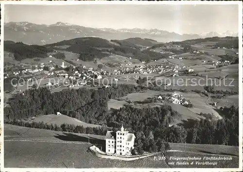 Heiden AR Fliegeraufnahme Hotel Pension Fuenflaenderblick / Heiden /Bz. Vorderland