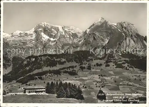 Unterwasser Toggenburg Bergrestaurant Iltios Saentis Schafberg Kat. Unterwasser