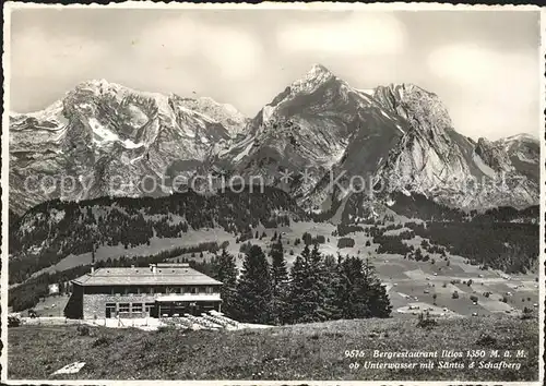 Unterwasser Toggenburg Bergrestaurant Iltios Saentis Schafberg Kat. Unterwasser