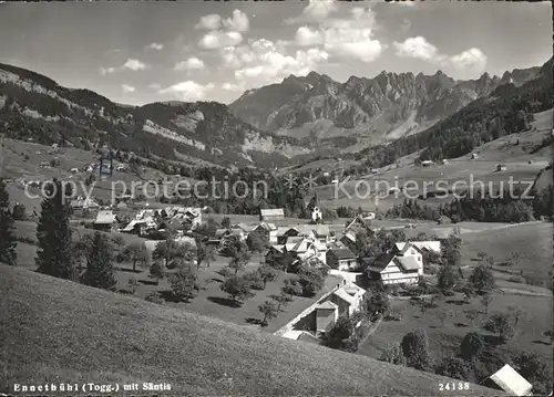 Ennetbuehl mit Saentis Kat. Ennetbuehl