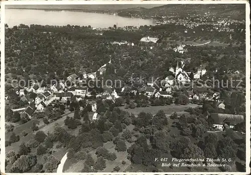 Tuebach Fliegeraufnahme mit Rorschach und Bodensee Kat. Tuebach