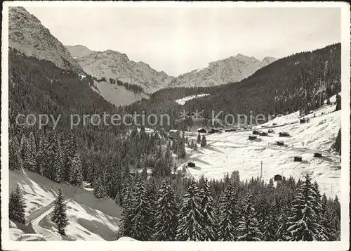 Litzirueti Panorama Blick von der Sonnenrueti Wintersportplatz Kat. Litzirueti