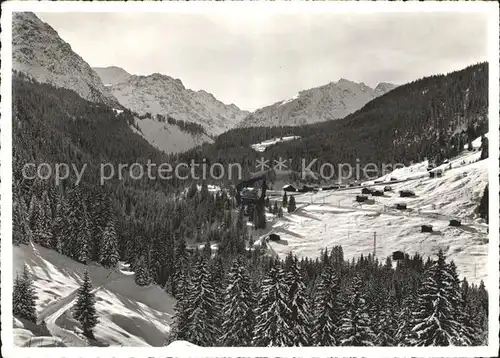 Litzirueti Panorama Blick von der Sonnenrueti Wintersportplatz Kat. Litzirueti