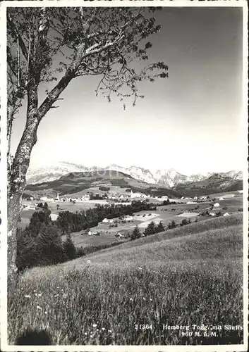 Hemberg SG Panorama mit Saentis Appenzeller Alpen / Hemberg /Bz. Toggenburg