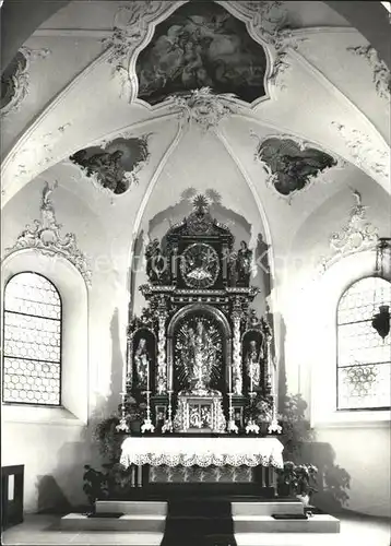 Wil SG Inneres der Wallfahrtskirche Maria Dreibrunnen Altar Fresken Kat. Wil SG
