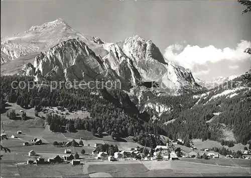 Wildhaus SG Gesamtansicht mit Schafberg Appenzeller Alpen Kat. Wildhaus