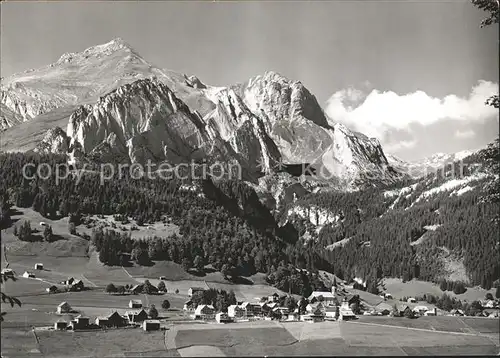 Wildhaus SG Gesamtansicht mit Schafberg Appenzeller Alpen Kat. Wildhaus