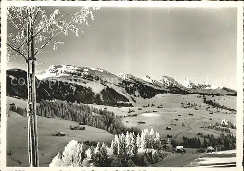 Wildhaus SG Panorama Skigebiet Obertoggenburg mit Churfirsten Appenzeller Alpen Kat. Wildhaus