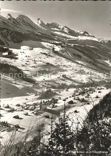 Wildhaus SG Gesamtansicht Wintersportplatz mit Churfirsten Appenzeller Alpen Kat. Wildhaus