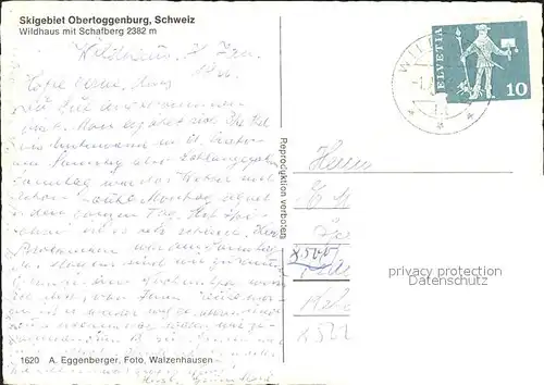 Wildhaus SG Skigebiet Obertoggenburg mit Schafberg Appenzeller Alpen Kat. Wildhaus