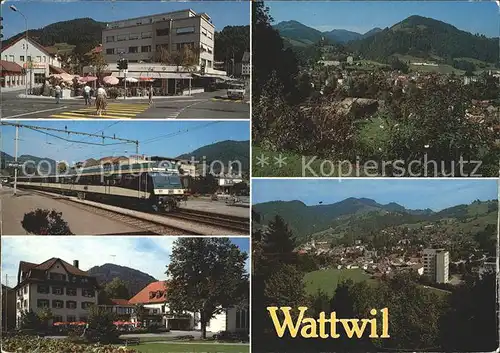 Wattwil Teilansichten Panorama Eisenbahn Kat. Wattwil