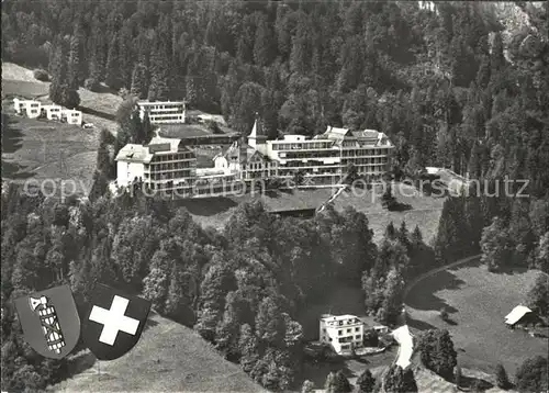 Knoblisbuehl Sanatorium Walenstadtberg Wappen Fliegeraufnahme Kat. Knoblisbuehl