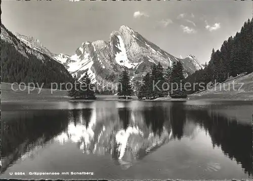 Alt St Johann Graeppelensee mit Schafberg Appenzeller Alpen Kat. Alt St Johann