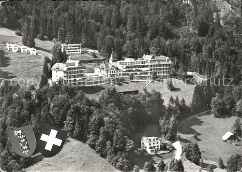 Knoblisbuehl Sanatorium Walenstadtberg Wappen Fliegeraufnahme Kat. Knoblisbuehl