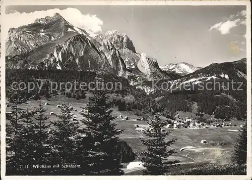 Wildhaus SG Panorama mit Schafberg Appenzeller Alpen Kat. Wildhaus