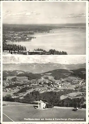 Grub AR Hotel Pension Fuenflaenderblick Panorama Bodensee Heiden Vorarlberge Fliegeraufnahme Kat. Grub AR