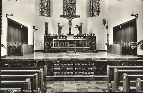 Uznach Inneres der Katholischen Kirche Altar Kat. Uznach