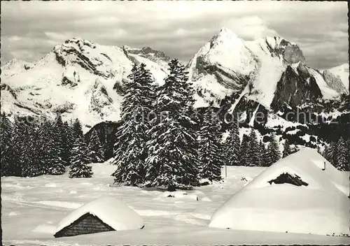 Alt St Johann Alp Sellamatt mit Saentis und Schafberg Appenzeller Alpen Kat. Alt St Johann