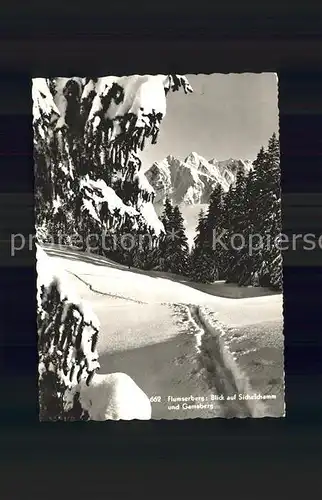 Sichelchamm Flumserberg Panorama mit Gamsberg Winterimpressionen Kat. Sichelchamm