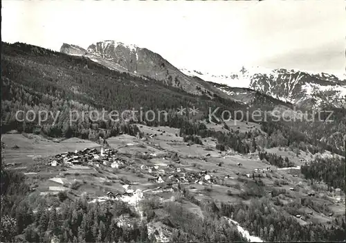 Maladers Panorama mit Montalin und Hochwang Kat. Maladers