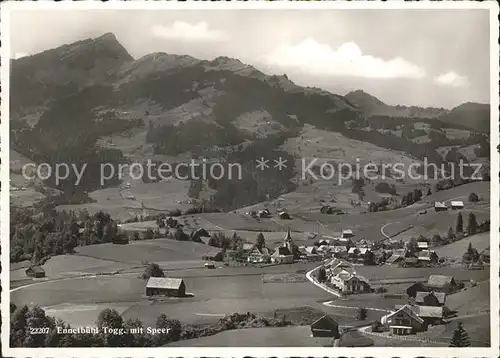 Ennetbuehl Panorama mit Speer Appenzeller Alpen Kat. Ennetbuehl