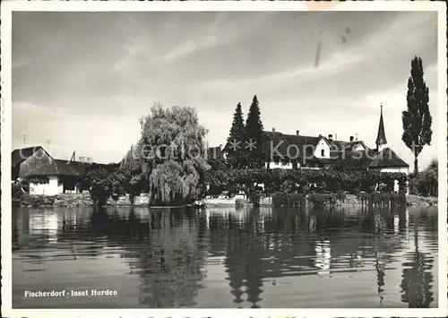 Rapperswil SG Fischerdorf Insel Hurden Zuerichsee Hotel Roessli Kat. Rapperswil SG