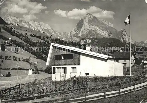 Alt St Johann Ski und Ferienhaus Skiclub Amriswil Schweizer Flagge Kat. Alt St Johann