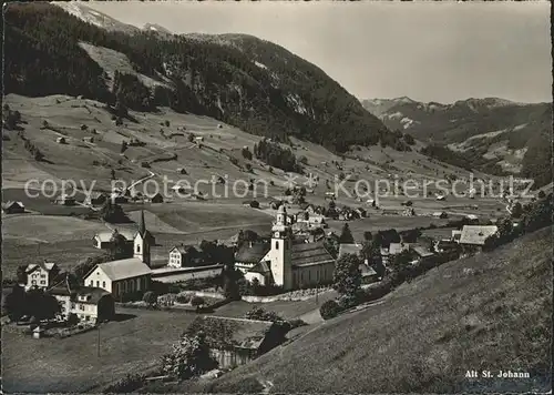 Alt St Johann Ortsansicht mit Kirche Alpenpanorama Kat. Alt St Johann