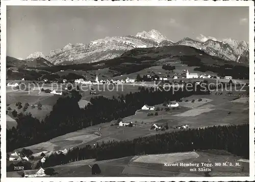 Hemberg SG Panorama Kurort mit Saentis Appenzeller Alpen / Hemberg /Bz. Toggenburg