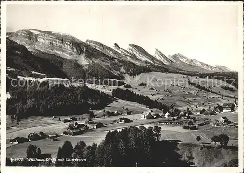 Wildhaus SG Panorama mit Churfirsten Appenzeller Alpen Kat. Wildhaus