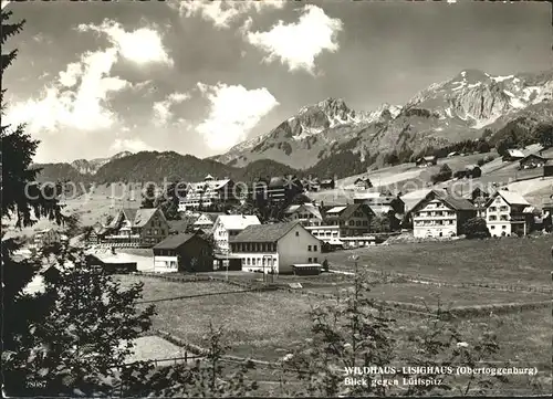 Wildhaus SG Blick gegen Luetispitz Kat. Wildhaus