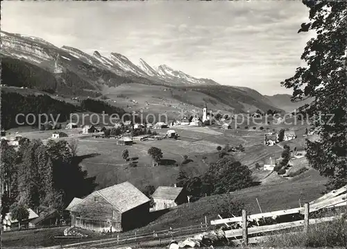 Wildhaus SG Panorama mit Churfirsten Appenzeller Alpen Kat. Wildhaus