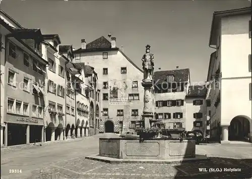 Wil SG Hofplatz Brunnen Knecht & Meile Kat. Wil SG