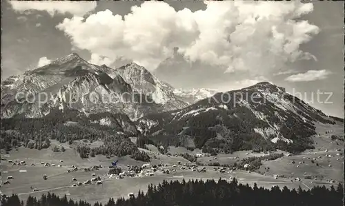 Wildhaus SG Panorama mit Schafberg Appenzeller Alpen Kat. Wildhaus