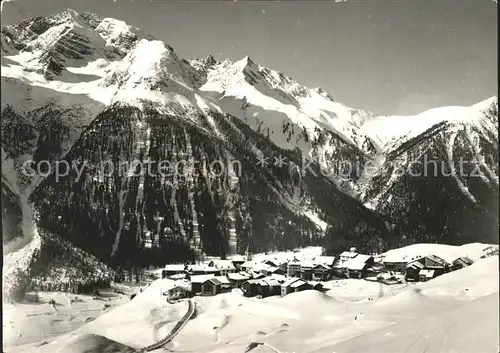 Latsch Gesamtansicht mit Alpenpanorama Kat. Latsch