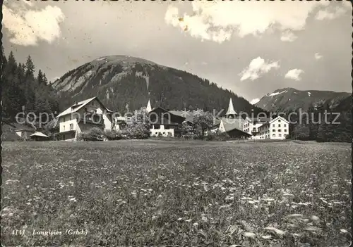 Langwies GR Gesamtansicht Sommerwiesen Kat. Langwies