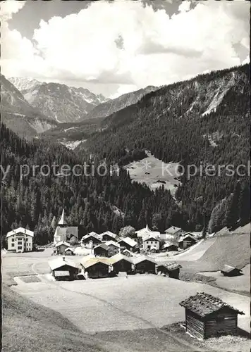 Langwies GR Gesamtansicht mit Alpenpanorama Kat. Langwies