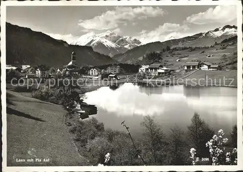 Laax Uferpartie am See Piz Aul Kat. Laax