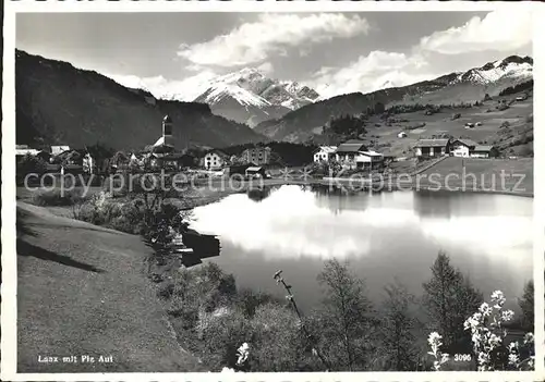 Laax Uferpartie am See Piz Aul Kat. Laax